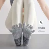 chaussettes de yoga dos nu, antidérapantes, à cinq orteils, pilates, sport, fitness, séparateur d'orteils, pour femmes, nouvelle collection