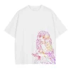 t shirt manches courtes pour homme, anime kimetsu no yaiba, vintage, délavé, kamado tanjirou, respzed, giyuu akatro nezuko