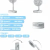 ventilateur pliable usb avec 4 vitesses et synchronisation, mini ventilateur à piles pour chambre à coucher, intérieur ou extérieur, ventilateur de table