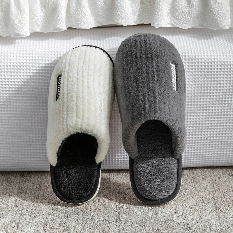 chaussures de confinement d'intérieur antidérapantes et chaudes à semelles épaisses, pantoufles en coton 2025 pour femmes en hiver pour usage domestique, printemps et automne chaussures de confinement d'intérieur antidérapantes et chaudes à semelles épaisses, pantoufles en coton 2025 pour femmes en hiver pour usage domestique, printemps et automne