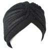 chapeaux hijabs pour femmes, turban musulman brillant, bandeau de sauna croisé, enveloppes de tête torsadées à nœud de style indien, écharpe de tête souple extensible, chapeau de sport