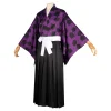 anime démon tueur kokushibo costume de jeu de rôle et uniforme kimono halloween carnaval