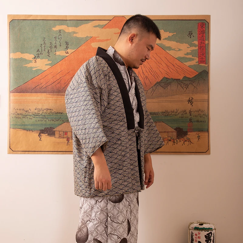 hiver haori japon traditionnel cardigan coton chaud kimono vintage femmes hommes asiatique style folklorique pyjamas harajuku samouraï yukata hiver haori japon traditionnel cardigan coton chaud kimono vintage femmes hommes asiatique style folklorique pyjamas harajuku samouraï yukata