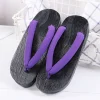 geta – sabots traditionnels japonais à fond plat unisexe en bois paulownia pour hommes et femmes, chaussures de cosplay ninja, tongs d'été