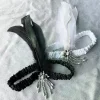 accessoires pour cheveux noirs pour femmes, bandeau perlé rétro gatsby des années 1920, couvre chef de fête unique pour dames, bandeau en plumes