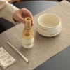 bespritgift – ensemble de bols matcha japonais à fleurs peintes à la main, fouet à thé en céramique, cuillère en bambou, outils à thé, accessoires de cérémonie du thé 4 pièces