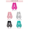 eofk tongs de plage pour femmes, pantoufles d'extérieur anti alde, sandales plates transparentes, nouvelle collection été