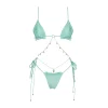 maillot de bain bikini avec couverture ensemble bikini brésilien maillots de bain pour femmes sexy dégradé licou maillot de bain été femme