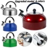 Théière améliorée en acier inoxydable 3L, bouilloires à eau, théière à gaz, bouilloire à eau pour voyages, randonnée, bouilloire de cuisine