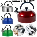 Théière améliorée en acier inoxydable 3L, bouilloires à eau, théière à gaz, bouilloire à eau pour voyages, randonnée, bouilloire de cuisine