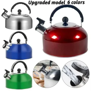 Théière améliorée en acier inoxydable 3L, bouilloires à eau, théière à gaz, bouilloire à eau pour voyages, randonnée, bouilloire de cuisine