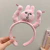 1 3 pièces bandeaux nouveau lapin rose bandeau de cheveux peculiar amusant en peluche bandeau poignée frange mignon photo décoration bandes de cheveux coiffure