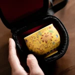 Tasses à thé en céramique japonaise, tasse à thé Kungfu chinoise, service à thé personnel rétro, tasses de Lotus en émail, articles ménagers, boîte-cadeau fournie