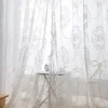 rideau français en dentelle florale, 2 pièces, bord à volants, rétro rustique, transparent, en gaze brodée, pour chambre à coucher
