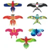 1 ensemble de cerf volant papillon et aigle de dessin animé pour enfants, ficelle de 164 pieds/50m avec poignée, jouet de cerf volant volant d'été en plein air pour enfants