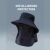 chapeaux de soleil d'été protection uv casquette de pêche de chasse en plein air pour hommes femmes randonnée camping visière seau chapeau cou rabat chapeau de pêcheur
