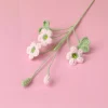 bouquet de fleurs oxalis tricotées, bouquet de fleurs artificielles au crochet, décoration de fête à domicile