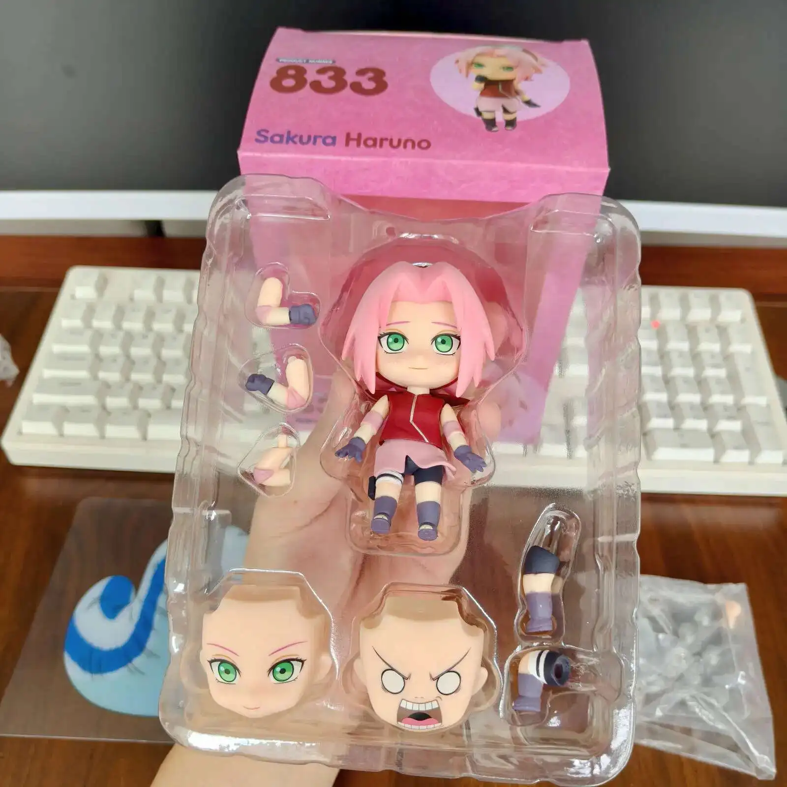 nouveau 10cm # 833 haruno sakura figure anime périphérie kawaii q version d'action poupée interchangeable visage modèle ornement jouets nouveau 10cm # 833 haruno sakura figure anime périphérie kawaii q version d'action poupée interchangeable visage modèle ornement jouets