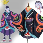 Perruque de Costume de Cosplay Anime, vendeur de médicaments de Kon Kun, Mononoke Kusuriuri Manga ukiyo-e, tenue d&rsquo;halloween, vêtements Kimono japonais