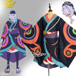 Perruque de Costume de Cosplay Anime, vendeur de médicaments de Kon Kun, Mononoke Kusuriuri Manga ukiyo-e, tenue d’halloween, vêtements Kimono japonais Perruque de Costume de Cosplay Anime, vendeur de médicaments de Kon Kun, Mononoke Kusuriuri Manga ukiyo-e, tenue d’halloween, vêtements Kimono japonais