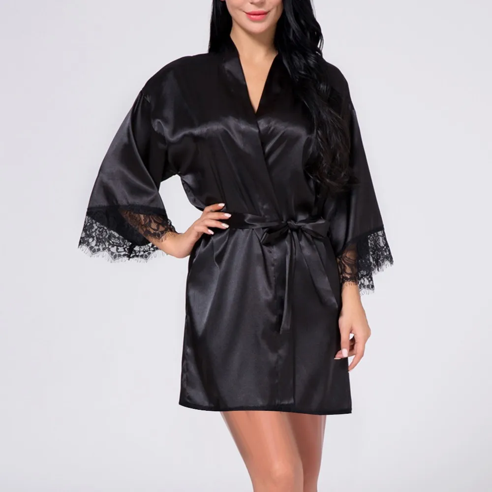 femmes sexy robe en satin solide kimono robe mode robe de bain sexy dentelle chemise de nuit femme mariage mariée robe de demoiselle d'honneur femmes sexy robe en satin solide kimono robe mode robe de bain sexy dentelle chemise de nuit femme mariage mariée robe de demoiselle d'honneur
