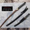 ensemble de 2 épées d'entraînement de samouraï japonais katana et wakizashi, lame en bois de palissandre/wengé, bois dur massif laqué saya, non tranchant