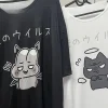 t shirt imprimé dessin animé japonais pour femmes, t shirts kawaii y2k, t shirts grunge, streetwear harajuku, t shirts décontractés pour filles, mode estivale