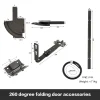 porte pliante à ouverture grand angle de 260 degrés, accessoires de quincaillerie, porte de garde robe entièrement ouverte sans piste inférieure, piste pliante