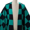 costume d'anime tanjyrou/tanjiro kamado, manteau kimono vert pour hommes adultes, cosplay