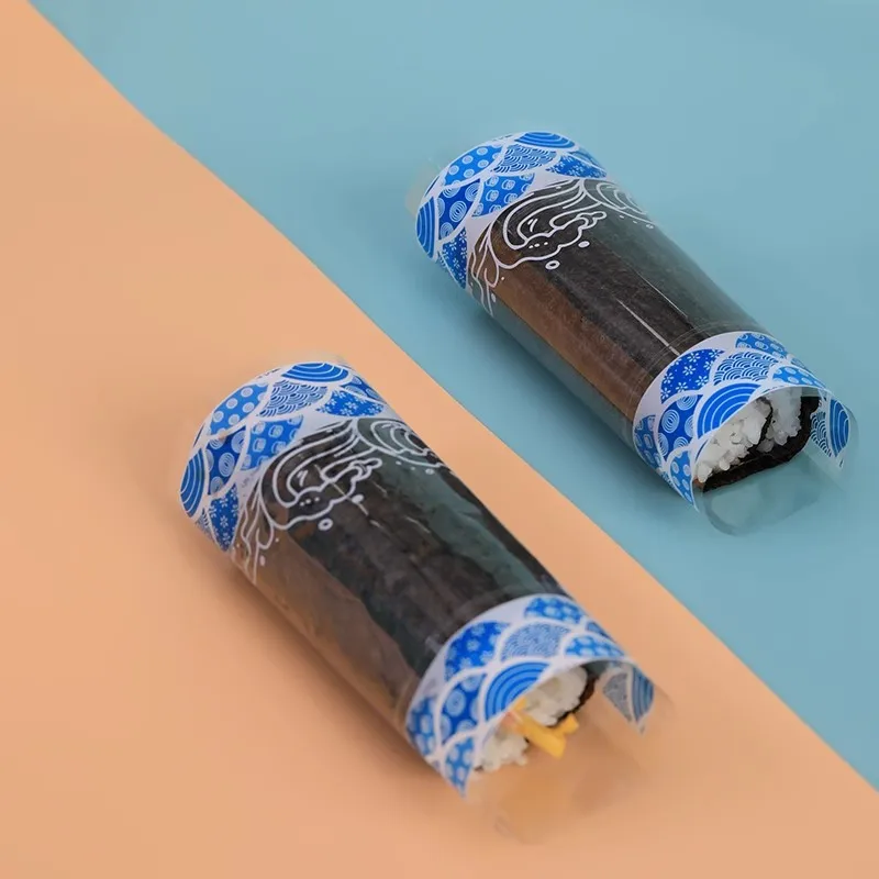feuille d'emballage en rouleau de sushi de style japonais, film en plastique de qualité alimentaire, facile à déchirer, affichage des aliments, sac pratique, 200 pièces feuille d'emballage en rouleau de sushi de style japonais, film en plastique de qualité alimentaire, facile à déchirer, affichage des aliments, sac pratique, 200 pièces