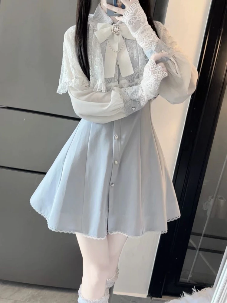 robe japonaise kawaii en dentelle avec nministériels d pour femme, esthétique, mode, slim, harajuku, streetwear, grunge, doux, chic, Éducatif, y2k robe japonaise kawaii en dentelle avec nministériels d pour femme, esthétique, mode, slim, harajuku, streetwear, grunge, doux, chic, Éducatif, y2k