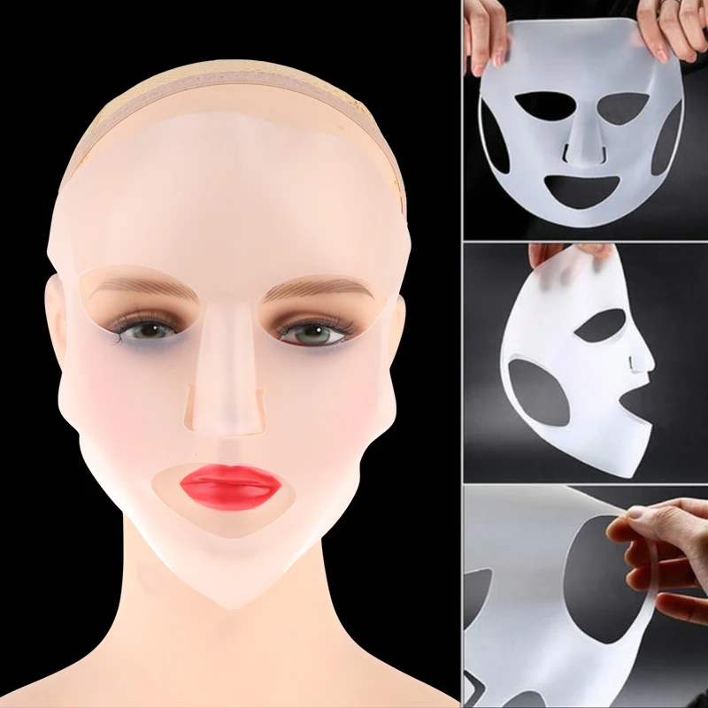 couverture de masque en silicone, masque fixe monté sur l'oreille pour hydrater et absorber l'essence, outil de soins du visage réutilisable couverture de masque en silicone, masque fixe monté sur l'oreille pour hydrater et absorber l'essence, outil de soins du visage réutilisable