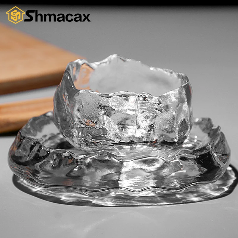 tasse en verre de style japonais, transparent/glacé, standard, vin blanc, kongfu, 2 styles, 1 pièce tasse en verre de style japonais, transparent/glacé, standard, vin blanc, kongfu, 2 styles, 1 pièce