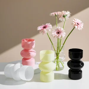Vase en verre nordique, décoration de maison, décor de salle, Pot de fleur, décoration de maison, Vase de bureau