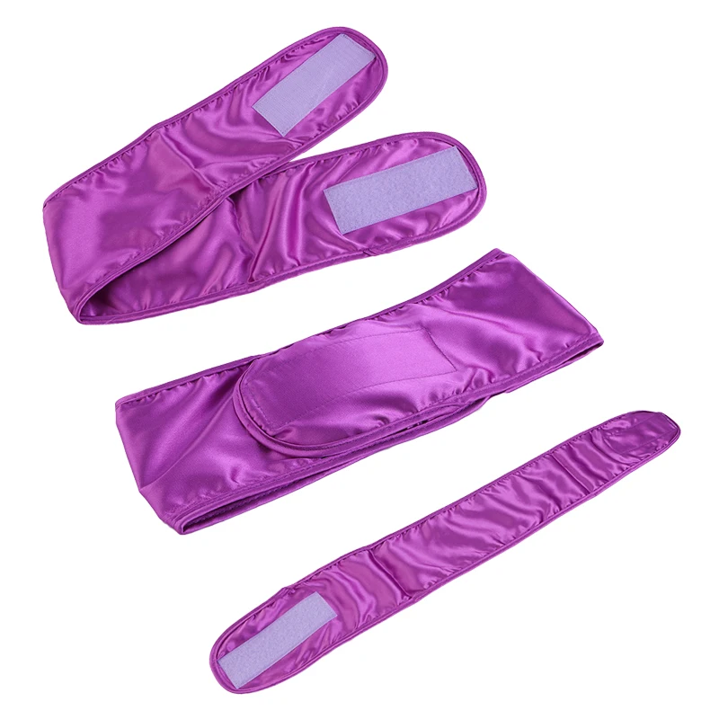 bandeau de bain en satin soyeux pour femmes, ajustable, spa, maquillage, lavage du visage, serviette douce, accessoires pour cheveux bandeau de bain en satin soyeux pour femmes, ajustable, spa, maquillage, lavage du visage, serviette douce, accessoires pour cheveux