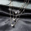 chimzunderes collier pendentif multicouche pour femme, tour de cou jochoker, bijoux brillants, cadeau de fête, mode féminine