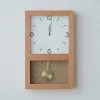 grande horloge murale japonaise moderne, pendule en bois, montres silencieuses, horloges nordiques, décoration d'intérieur, cadeau de décoration de salon