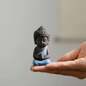 Ornements en céramique pour animaux de compagnie de thé, style chinois, statue de bouddha mignonne, mini moine exquis, jeu de thé FigAuckland Ornements en céramique pour animaux de compagnie de thé, style chinois, statue de bouddha mignonne, mini moine exquis, jeu de thé FigAuckland