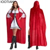 Robe Sexy du Petit Chaperon Rouge pour Adulte, Uniforme de Jeu, Cape de ixd&rsquo;Halloween, Ensemble de Performance sur Scène