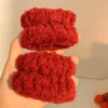 bandeau fraise rouge lavage visage bandes de cheveux cerceaux de cheveux filles épais mignon en peluche bandeaux bandeau mode cheveux accessoires
