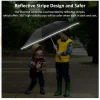 parapluie pliant inversé entièrement automatique pour hommes et femmes, avec bande réfléchissante coupe vent, uv