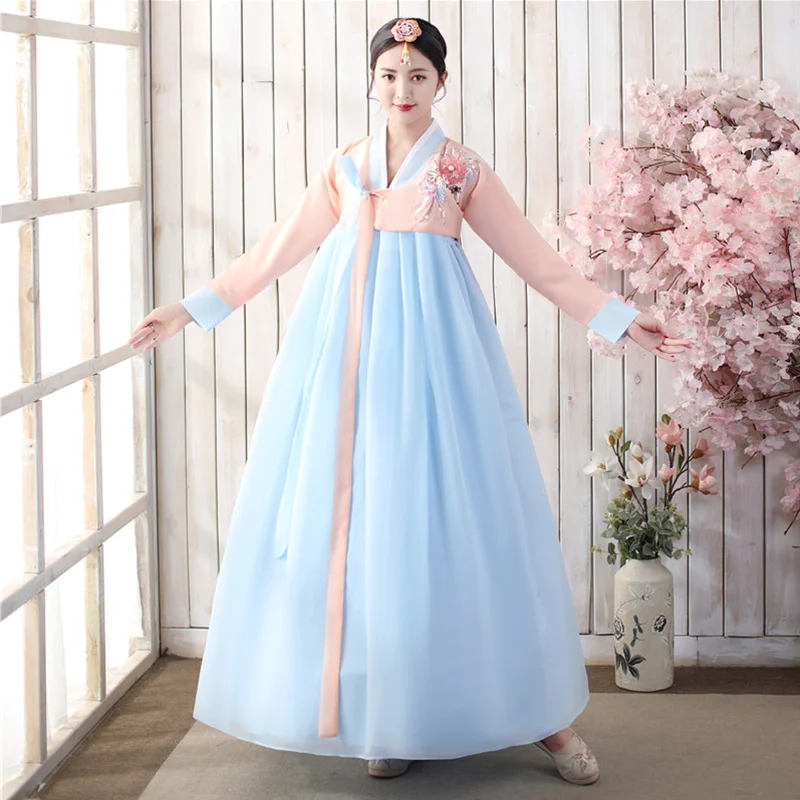robe hanbok coréenne pour femmes, costume de danse sur scène traditionnel ancien, vêtements asiatiques, lady palace, tissu de danse de mariage coréen robe hanbok coréenne pour femmes, costume de danse sur scène traditionnel ancien, vêtements asiatiques, lady palace, tissu de danse de mariage coréen