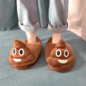 Pantoufles chaudes en peluche pour homme et femme, chaussures d&rsquo;hiver, épaisses, style Cartoon
