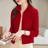 cardigan tricoté veste femmes vêtements printemps hiver 2025 nouveau style col mi haut survêtement pull femme décontracté dames hauts