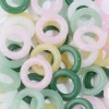bague en verre imitation jade au chalumeau de haute qualité, 10 pièces/lot, bague en verre coloré pour femmes et filles, fabrication de bijoux, accessoires de bague diy