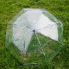 parapluie automatique transparent portable, triple pliant, anti vent, mode durable, plage, plein air, voyage, dôme à bulles, cadeau