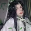 Éventail pliant de danse tian guan ci fu feng kr shi qingxuan, accessoires d'antiquité pliés