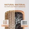 brosse à cheveux en bois de bambou, peigne de massage, masseur du cuir chevelu pour la croissance des cheveux, brosse à lisser antistatique, brosse à barbe douce en hêtre pour bébé