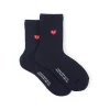 chaussettes mignonnes respirantes et absorbantes pour hommes, version coréenne, noir et blanc, couleur unie, mode d'amour dans le vent sportif de loisirs