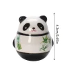 poupée panda en céramique japonaise, artisanat, gobelet, jouet porte bonheur, ornement de fortune, paysage, décor de bureau et de maison